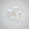 The Stilts - Carrara marble and gold leaf Coffee tables | Tables by DFdesignLab - Nicola Di Froscia. Item composed of steel and marble in contemporary or modern style