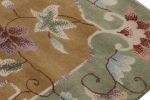 Rug & Kilim’s Chinese Art Deco Rug in Gold with Floral | Area Rug in Rugs by Rug and Kilim