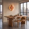 Sangam Sculptural Clay Wall Sconce | Two-Piece Confluence Li | Sconces by Naaya Studio. Item made of stoneware compatible with minimalism and contemporary style