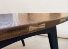 Oak Standoff Desk | Tables by Neuse Bend Joinery. Item composed of oak wood and brass in mid century modern or contemporary style