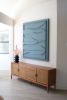Sculptural Textured Art inspired by Water | Mixed Media by Blank Space Studios. Item composed of wood and cement in contemporary or coastal style