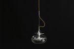 Art Deco inspired Pendant Lamp with Cotton Cable & Link | Pendants by Szostak Atelier. Item composed of cotton and steel in mid century modern or contemporary style