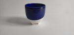 Geta pot - Porcelain biscuit and cobalt glaze | Planter in Vases & Vessels by Clémence Birot. Item composed of ceramic in minimalism or contemporary style