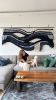 Large Scale Woven Tapestry "Abyss" | Wall Hangings by Tissage Sauvage. Item composed of wood and cotton in contemporary or eclectic & maximalism style