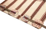 Mid-Century Vintage Striped Kilim Beige Brown Bag Rug 23609 | Area Rug in Rugs by Rug and Kilim