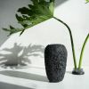 Tapered Vase in Textured Black Concrete | Vases & Vessels by Carolyn Powers Designs. Item composed of concrete and glass in minimalism or contemporary style