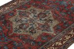 Vintage Zeki Müren Rug in Red & Blue Geometric patterns | Area Rug in Rugs by Rug and Kilim