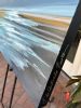 Moody Blues - Seacape Painting on Canvas | Oil And Acrylic Painting in Paintings by Filomena Booth Fine Art. Item made of canvas works with coastal & modern style