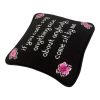 hand-embroidered needlepoint GOSSIP GIRL pillow * OOAK | Pillows by Mommani Threads. Item made of wool compatible with contemporary and eclectic & maximalism style