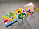 Colorful Pop Art Resin Side,End Tables | Side Table in Tables by Epoxy Coffee Table Shop. Item composed of wood in boho or contemporary style