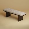 Smoked Oak Bench - AROS by Lebanto | Benches & Ottomans by Lebanto. Item composed of oak wood & fabric compatible with minimalism and contemporary style