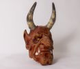 The Crimson Goblin – High-Detail Mythological Wood Sculpture | Decorative Objects by Holzkunst Samuel Meisinger. Item made of wood compatible with art deco style