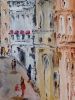 Street in Spain | Oil And Acrylic Painting in Paintings by Marina Gershman. Item composed of canvas compatible with contemporary and modern style