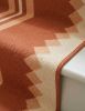 Handwoven Woolen Terracotta Runner Rug | Rugs by Evergreen Carpets. Item composed of wool compatible with boho and minimalism style