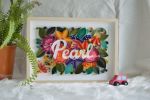 Customizable Name Floral Design | Wall Sculpture in Wall Hangings by Mira's Craft. Item made of paper works with boho & contemporary style