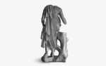 Asclepius in Black Made with Compressed Marble Powder | Sculptures by LAGU. Item made of marble