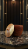 Sculptural Apple Wood Vessel with Genuine Gold Leaf Inlay | Decorative Bowl in Decorative Objects by Holzkunst Samuel Meisinger. Item composed of wood in art deco or modern style