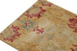 Spanish European runner in Gold, Red & Blue Floral Pattern | Area Rug in Rugs by Rug and Kilim
