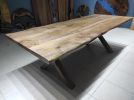 Living edge dining table, kitchen table, walnut wood table, | Tables by LuxuryEpoxyFurniture. Item made of wood