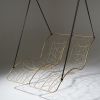 Studio Stirling - Double Recliner Daybed in Gold | Swing Chair in Chairs by Studio Stirling. Item made of steel