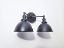 Bathroom Vanity Wall Sconce - Matte Black Light | Sconces by Retro Steam Works. Item composed of metal in mid century modern or country & farmhouse style