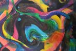 Writhe | Oil And Acrylic Painting in Paintings by Rachel Brask Studio, LLC. Item made of canvas & synthetic