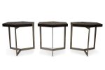 Nicoli Modern Hexangonal Side Table in Steel and Rosewood | Tables by Costantini Design. Item composed of wood and metal