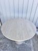 Round Travertine Dining Room Table - Marble Dining Table | Tables by Tinella Collection. Item composed of marble in minimalism or contemporary style