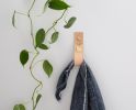 Small Leather Snap Wall Strap [Flag End] | Hook in Hardware by Keyaiira | leather + fiber | Artist Studio in Santa Rosa. Item composed of fabric & leather