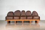 Pews for Studio Kër by Costantini | Couch in Couches & Sofas by Costantini Design. Item made of wood with leather works with contemporary & modern style