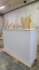 Fluted Front Square Reception Desk | Tables by Son-ya Luch (Owner) SP Fabrication and Design | New York in New York. Item composed of oak wood in boho or country & farmhouse style