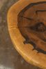 Carved Live Edge Solid Wood Trunk Table ƒ36 by Costantini | Side Table in Tables by Costantini Design. Item made of wood works with boho & contemporary style