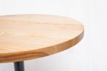 Reclaimed Ash Round Pedestal Table | Dining Table in Tables by Hoboken Wood Company. Item composed of oak wood and steel in minimalism or country & farmhouse style