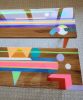 Colorful Long Narrow Resin Console Tables | Tables by Epoxy Coffee Table Shop. Item in boho or contemporary style