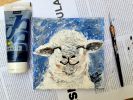 Estar en paz | Oil And Acrylic Painting in Paintings by Elena Parau. Item composed of canvas & cement compatible with boho and minimalism style