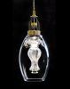 Blown glass/crystal inserts #33 Triplets | Pendants by Vitro Lighting Designs. Item made of metal & glass