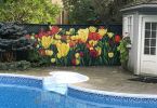 Tulip Garden | Street Murals by Murals By Marg. Item composed of synthetic
