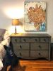 For the Bees - sold, inquire about a similar work of art | Oil And Acrylic Painting in Paintings by L Rowland Contemporary Art. Item made of wood with synthetic