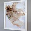Caramel Drift | Signed Alcohol Ink Painting on Glass | Mixed Media by Amber Lamoreaux Art. Item compatible with modern style