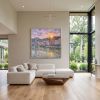 Lyon France Sunset Impasto Oil Painting Fine Art | Oil And Acrylic Painting in Paintings by Dynasty Artisan. Item composed of linen in contemporary or eclectic & maximalism style