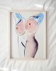 Mi II | Mixed Media by Eve Devore. Item made of paper works with mid century modern & contemporary style