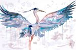 Heron No. 34 : Original Watercolor Painting on Canvas | Paintings by Elizabeth Becker. Item made of canvas works with minimalism & contemporary style