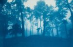 Sunrise Ridge (16 x 24 inch hand-printed cyanotype) | Photography by Christine So. Item composed of cotton and paper in boho or country & farmhouse style