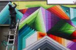 Google Fiber mural | Street Murals by Nathan Brown. Item composed of synthetic