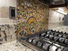 Cheerful Kitchen Backsplash | Mosaic in Art & Wall Decor by Gila Mosaics Studio. Item made of stone