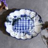 Blue-and-White Oval Plate – Japanese Ceramic Serving Dish | Ceramic Plates by Hideyo. Item composed of ceramic compatible with contemporary and japandi style