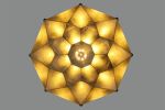 Bloom Chandeler 80 Gold Azure Blue | Chandeliers by ADAMLAMP. Item composed of steel compatible with contemporary and art deco style