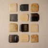 Organic Modern Ceramic Wall Art Set of 12 - Modern Neutrals | Sculptures by Clare and Romy Studio. Item made of ceramic works with boho & minimalism style