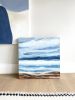 Past. Present | Mixed Media in Paintings by Rhonda Deland. Item made of birch wood works with contemporary & coastal style