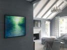 To the Light - landscape painting installed in the entry to a bedroom | Oil And Acrylic Painting in Paintings by Victoria Veedell. Item made of canvas with synthetic